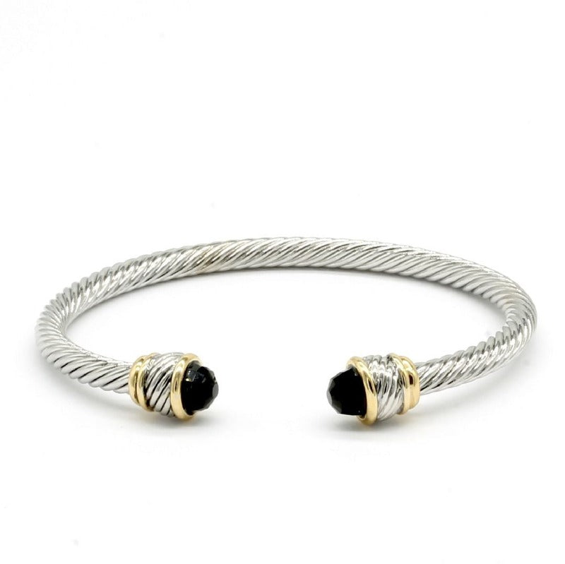 Black Onyx Cuff Bracelet Jolie Vaughan Mature Women's Online Clothing Boutique