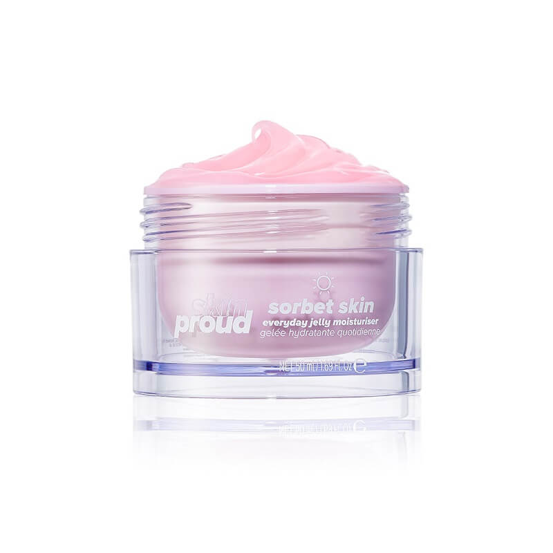 Sorbet Skin-Jelly Moisturizer (1.69 oz.)  Apply to face and neck in the morning after cleansing and applying serums, toner and eye cream. Bursting with a powerful 4-part hyaluronic acid complex for results on all levels, this sorbet-like gel delivers goodness. Ultra-hydrating and lightweight, use this oil-free gel to lock-in moisture for dewy, healthy and glowing skin.