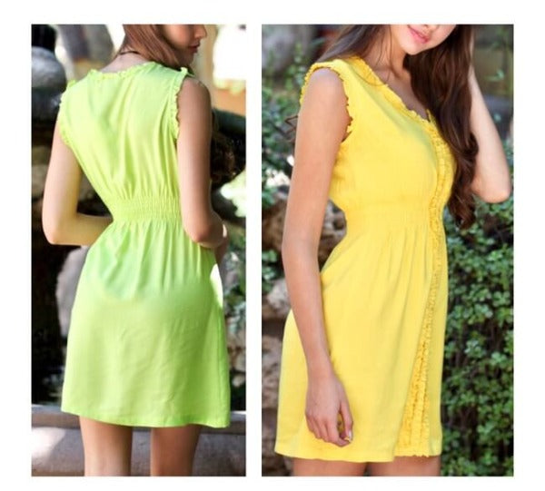 Smocked Waist Sleeveless Dress with Shirred Front Jolie Vaughan Boutique Smocked Waist Sleeveless Dress with Shirred Front Jolie Vaughan Boutique