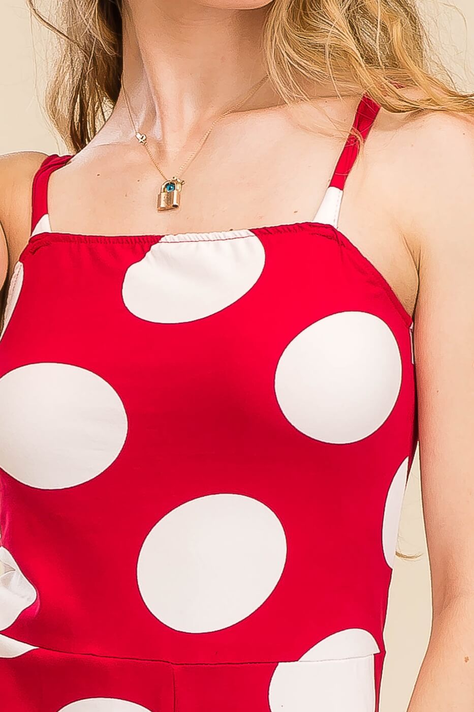 Red polka cheap dot tank top